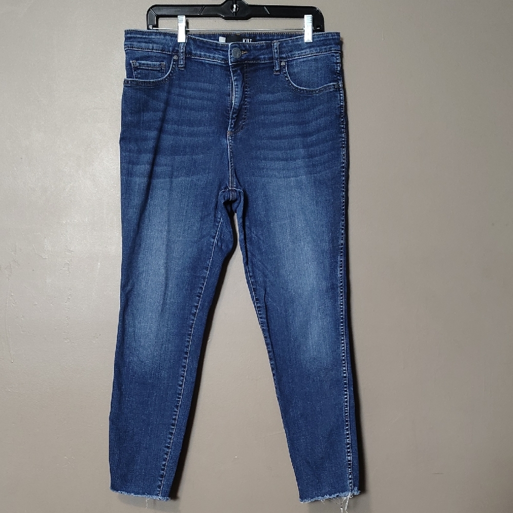 Kut From The Kloth Skinny Leg Cut Off Raw Hem Jeans Size 14
